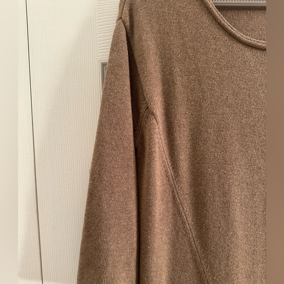J Jill Pure Jill Cotton Cashmere Blend Knit Pullover Sweater Dress Lght Brown XS - Picture 3 of 9